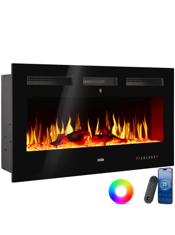 tectake Wandkamin, App, Fernbed., Thermostat, 900/1800 W, Überhitzungsschutz