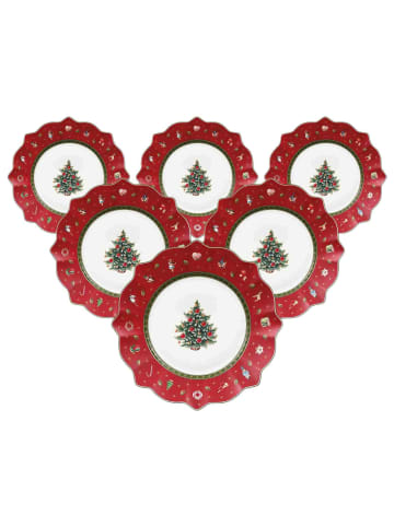 Villeroy & Boch 6er Set Frühstücksteller Toy's Deligth in Rot ø 24,5 cm in rot