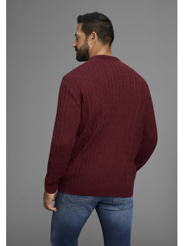 Man's World Rundhalspullover in bordeaux