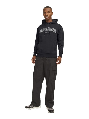 Jack & Jones Sweatshirt JJECALEB VARSITY in Schwarz