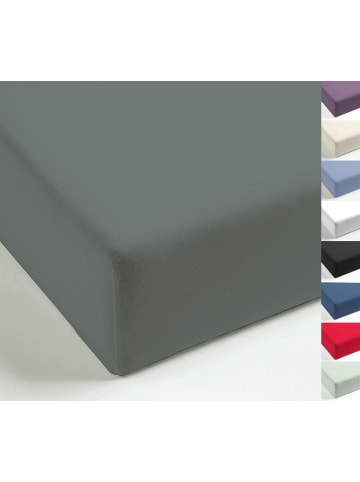 Mistral Home Perkal Ägyptische Baumwolle Spannbettlaken Laken in Grau