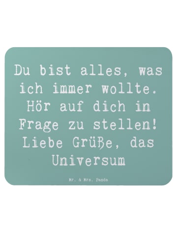 Mr. & Mrs. Panda Mauspad Spruch Hoffnung und Selbstliebe mit Spruch in Meeresbrise