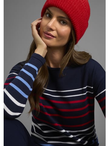 Laura Scott Streifenpullover in marine gestreift