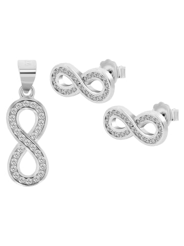 Adeliás Damen Anhänger – Unendlichkeitszeichen Anhänger aus 925 Silber in silber