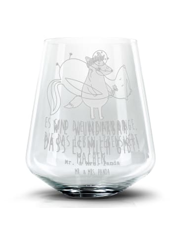 Mr. & Mrs. Panda Tumbler Glas Stinktier Ball mit Spruch in Transparent