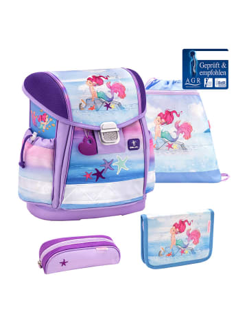 Belmil 4tlg-Set: Schulranzen Beautiful Mermaid in lila – (H)36 x (B) 32 x (T) 19 cm