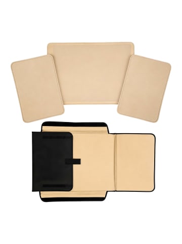 relaxdays Puzzlekoffer in Schwarz/ Beige - (B)74 x (T)55 cm