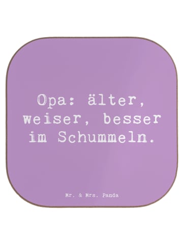 Mr. & Mrs. Panda Coaster Spruch Opa Weisheit mit Spruch in Lavendeltraum