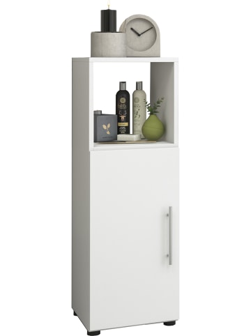 VCM  Holz Badmöbel Midischrank Badschrank Bad Flandu in Weiß