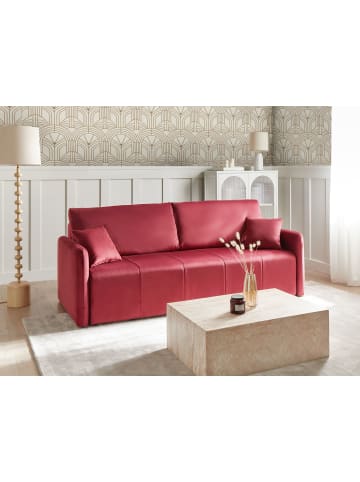 Beliani Schlafsofa EGGE in Rot - (W) 220 x (H) 88 x (L) 93 cm