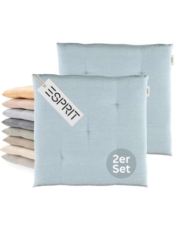 ESPRIT Sitzkissen NEEDLESTRIPE in Hellblau