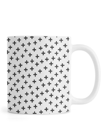 Juniqe Tasse "Cross" in Schwarz & Weiß