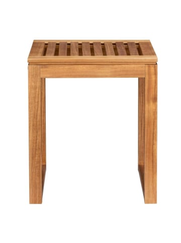 Wenko Badhocker aus Akazienholz FONDI in Braun, (B) 40 x (H) 46 x (L) 30 cm