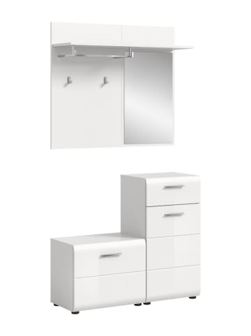 ebuy24 Garderobenmöbel Ice Weiß 98 x 35 cm