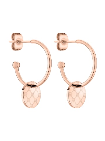 Tamaris Ohrringe Logomania in roségold