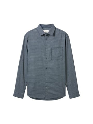 Tom Tailor Langarm Business Hemd für Herren in blau