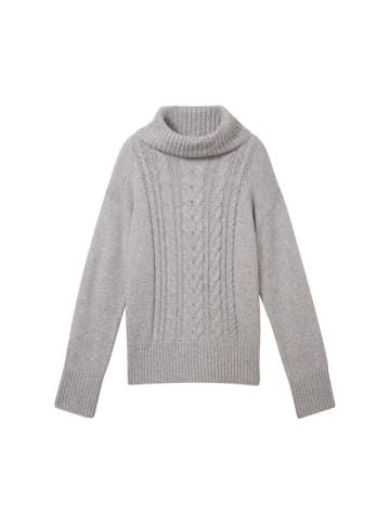 Tom Tailor Pullover in medium silver grey melange