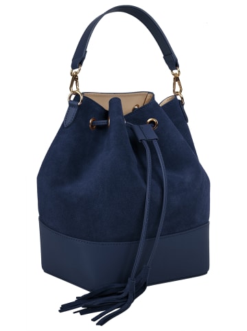 Samantha Look Umhängetasche echt Leder in blau