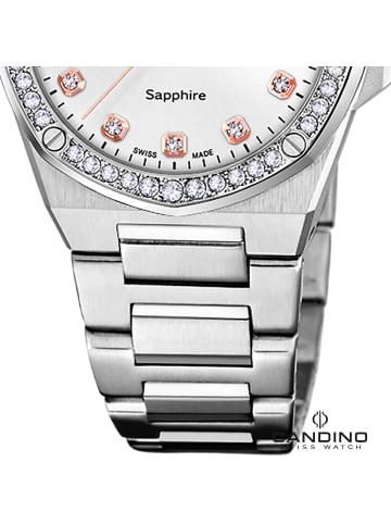 Candino Analog-Armbanduhr Candino Elegance silber mittel (ca. 34mm)