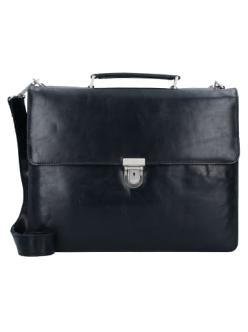 Leonhard Heyden Cambridge Aktentasche Leder 40 cm Laptopfach in schwarz