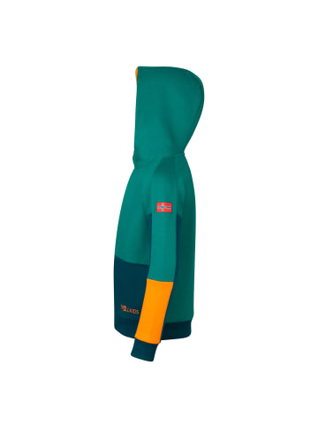 Trollkids Hoodie Rondane in lagoon green