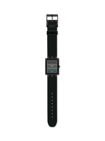 Swatch Armbanduhr in Schwarz/Grau 45 mm