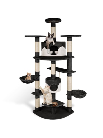 tectake Katzenbaum Fippi 201 cm Diverse Farben  schwarz-Weiss