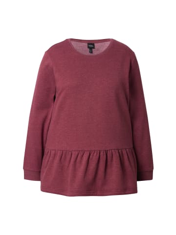 Ulla Popken Sweatshirt in dunkel kirschrot
