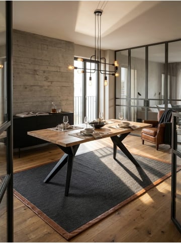 KADIMA DESIGN Esszimmertisch 180x90x76 cm Massivholz Metall Esstisch