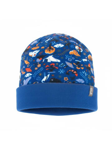 Jack Wolfskin Mütze Print Hat Beanie Kids in Blau