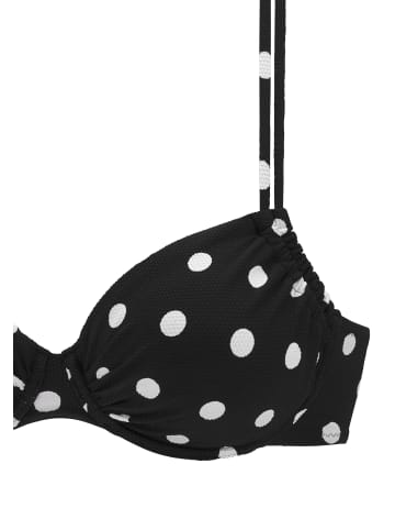 LASCANA Bügel-Bikini-Top in schwarz-weiß