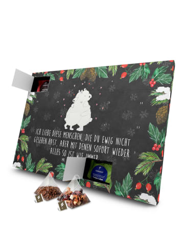 Mr. & Mrs. Panda Advents-Teekalender Eisbär Umarmen mit Spruch in Kreidetafel