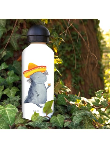Mr. & Mrs. Panda Kindertrinkflasche Axolotl Tequila ohne Spruch in Weiß