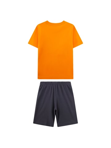 Sanetta Pyjama in Orange/Schwarz