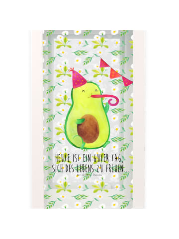 Mr. & Mrs. Panda Deko Laterne Avocado Party mit Spruch in Transparent