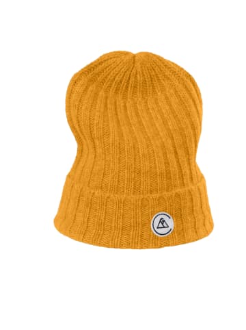 CASH-MERE.CH Bio Rib Mütze in Senfgelb