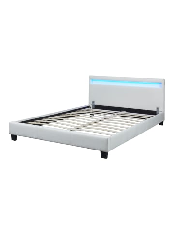 Corium Polsterbett Paris Kunstleder mit LED in Weiß (B)140cm