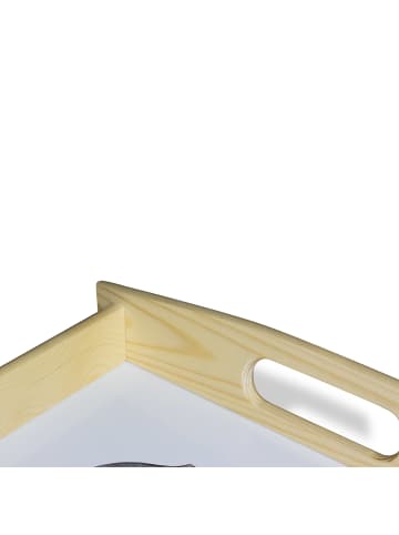 Mr. & Mrs. Panda Servier Tablett Elefant Biene mit Spruch in Weiß