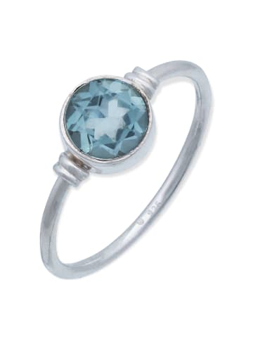 mantraroma 925er Silber - Ringe mit Blau Topas facettiert