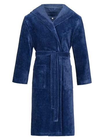Vossen Bademantel mit Kapuze in marine blau