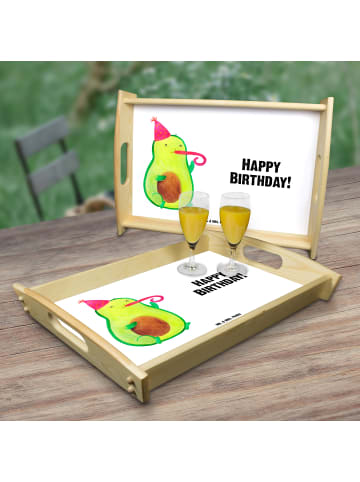 Mr. & Mrs. Panda Dekotablett Avocado Geburtstag mit Spruch in Weiß