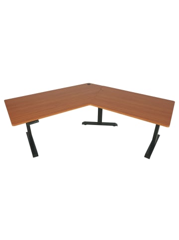 MCW Schreibtisch D40 120°, Natur, schwarz