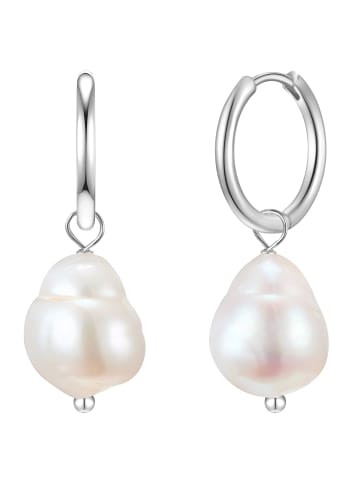 Glanzstücke München Ohrringe aus Sterling Silber mit Süßwasser-Zuchtperle in silber