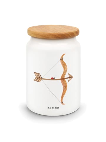 Mr. & Mrs. Panda Frischhaltedose Sternzeichen Schütze ohne Spruch in Weiß