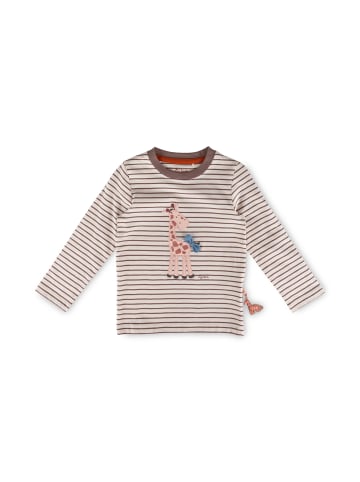 Sigikid T-Shirt Savanne in Creme-Braun geringelt