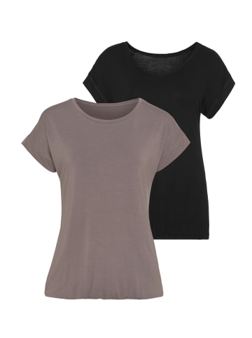 Vivance T-Shirt in taupe, schwarz