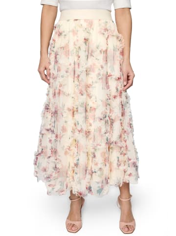 Zero  Tüllrock mit Blumenprint in Cream/Pink