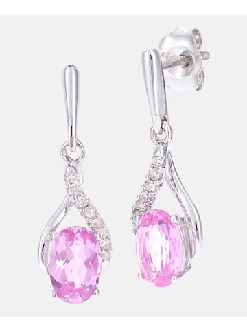 Diamant L'éternel Ohrhänger aus 375 Weißgold mit Diamant mit Saphir