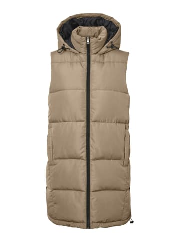 Noisy may Lange Wattierte Puffer Weste Übergangsjacke NMAURORA in Beige