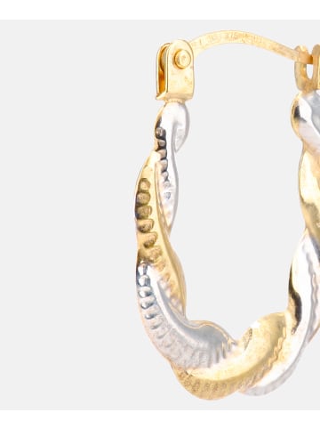Diamant L'éternel Creolen aus 375 Gelbgold gedreht